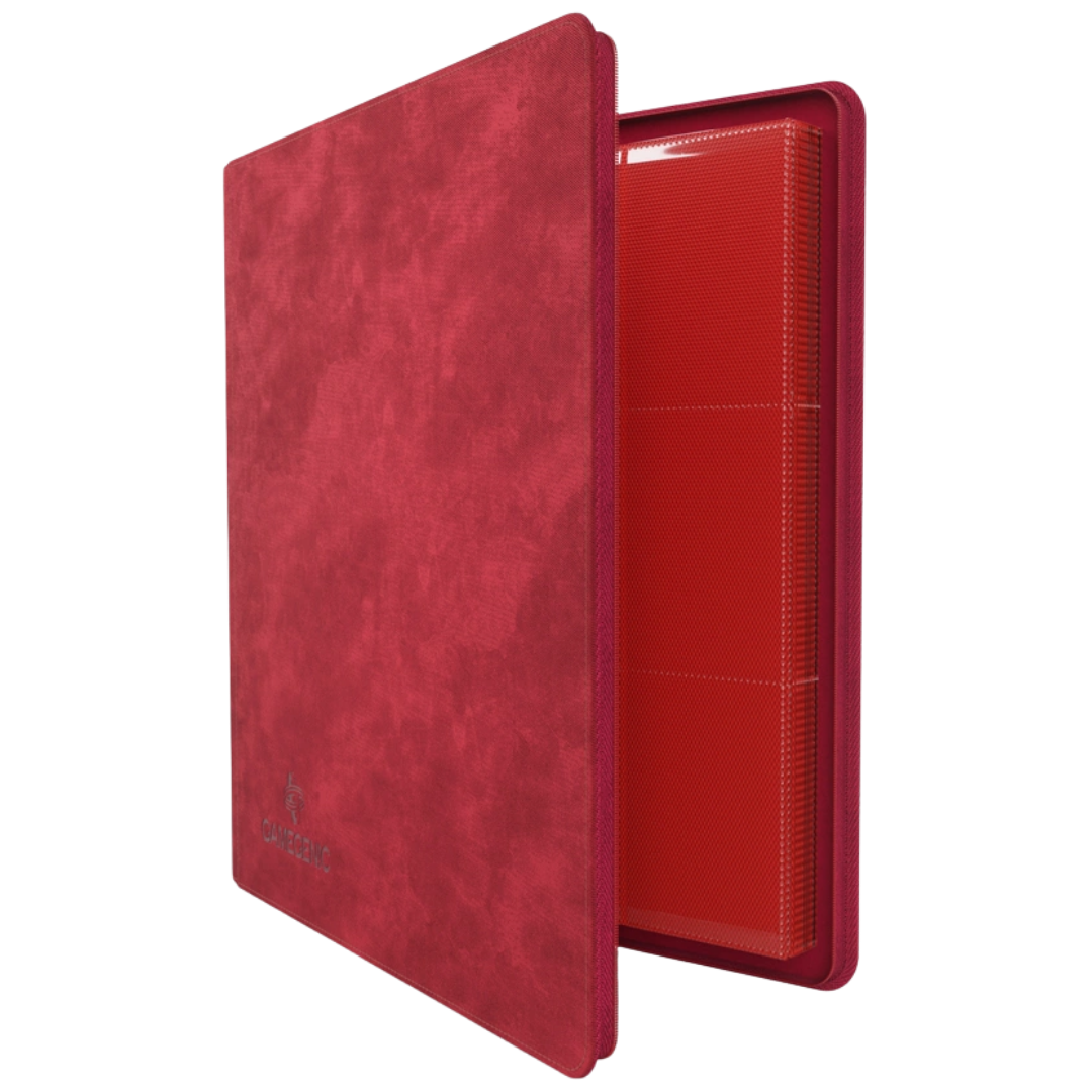 Gamegenic Zip-Up Album 24 Pocket Red binder for Pokémon and Magic The Gathering card storage side image