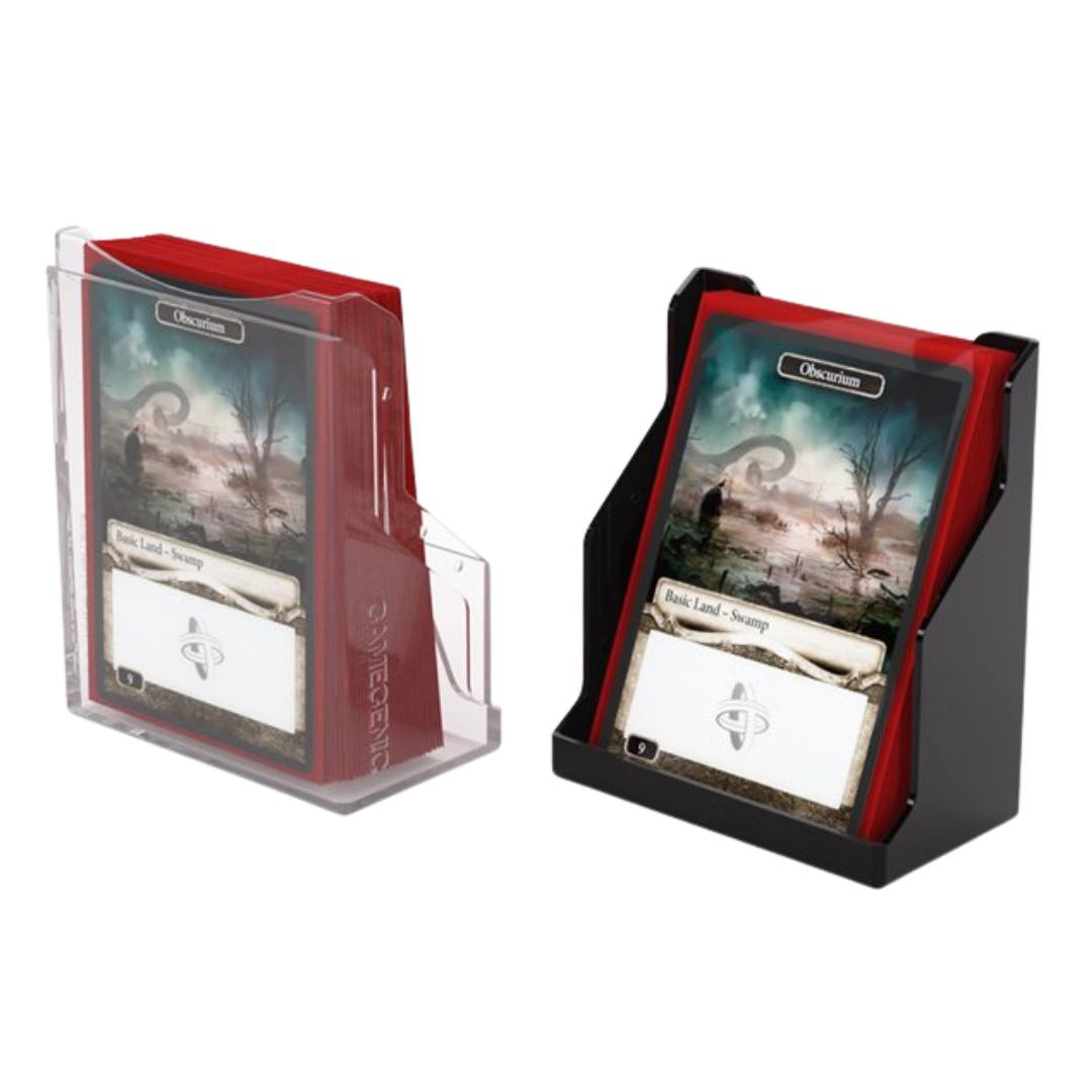 Gamegenic deck holder bastion 50 black clear for tcg