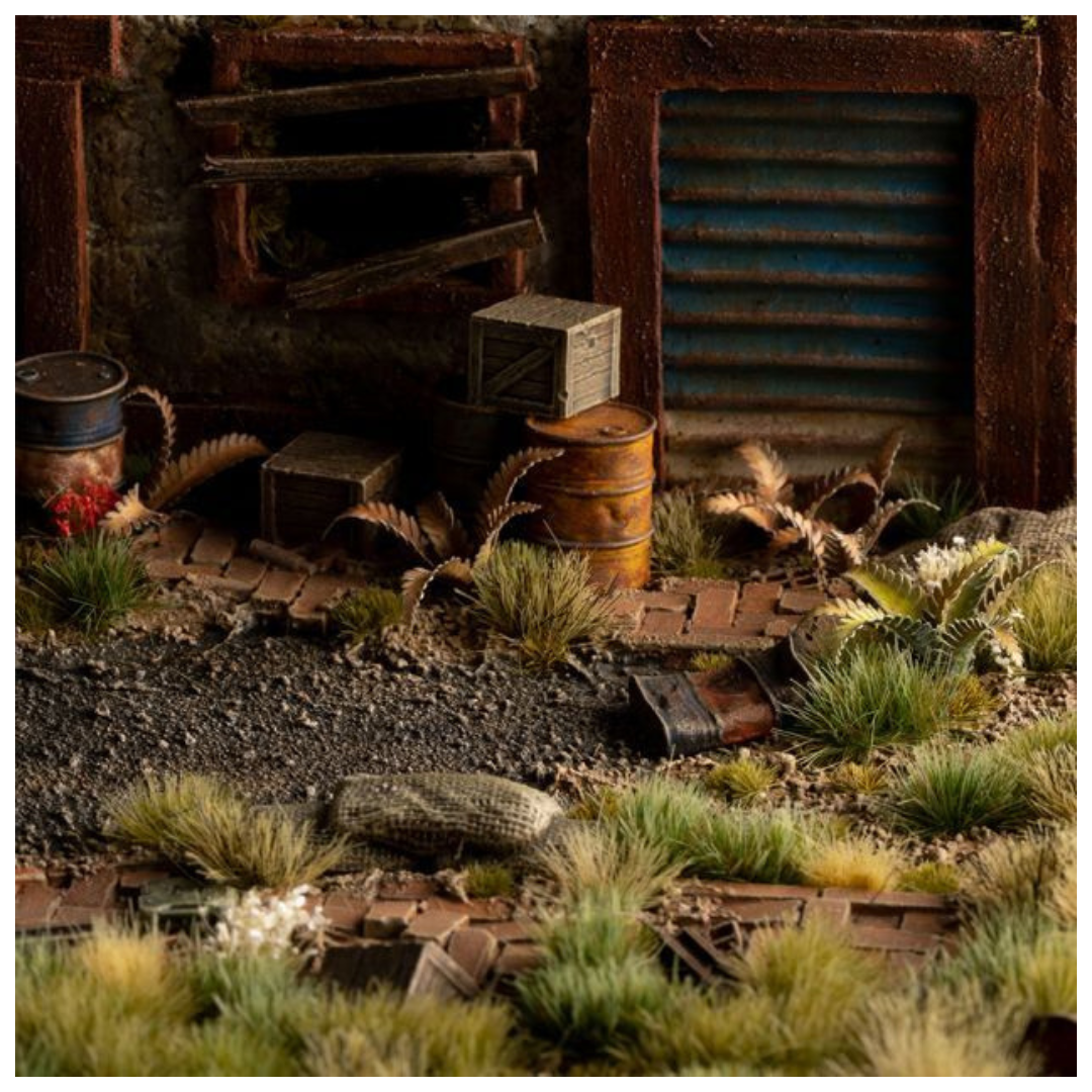 Painted example using the Gamers Grass - Basing Bits - Urban kit