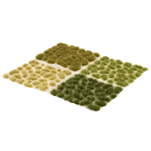Gamers Grass Green Meadow Set grass tufts for miniature bases terrain and dioramas