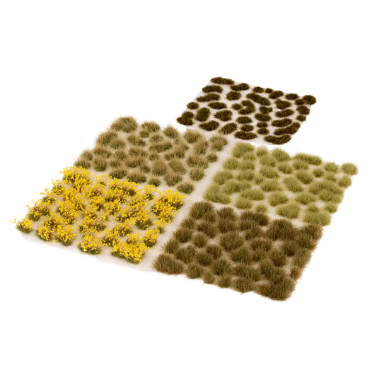 Gamers Grass Highland Set green basing tufts for miniature terrain and models