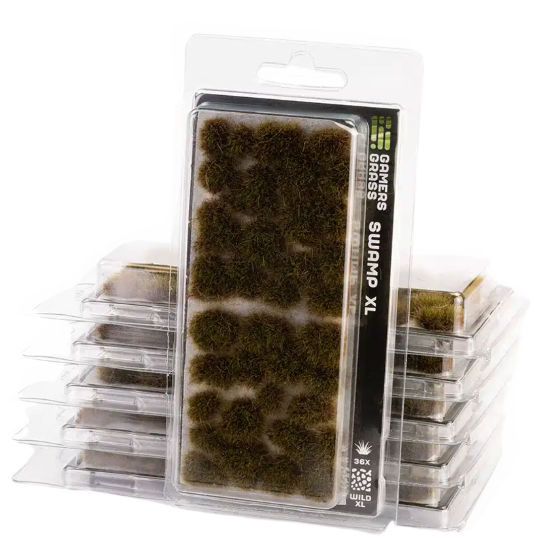 Gamers Grass XL 8mm Swamp Tuft Wild for realistic marshland and wet terrain miniature basing









