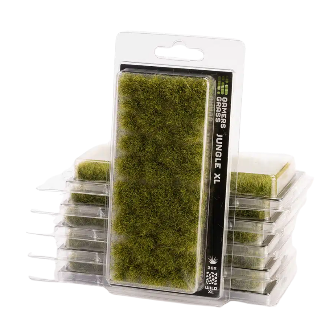 Gamers Grass 12mm Jungle XL grass tufts for miniature basing jungle terrain and diorama projects