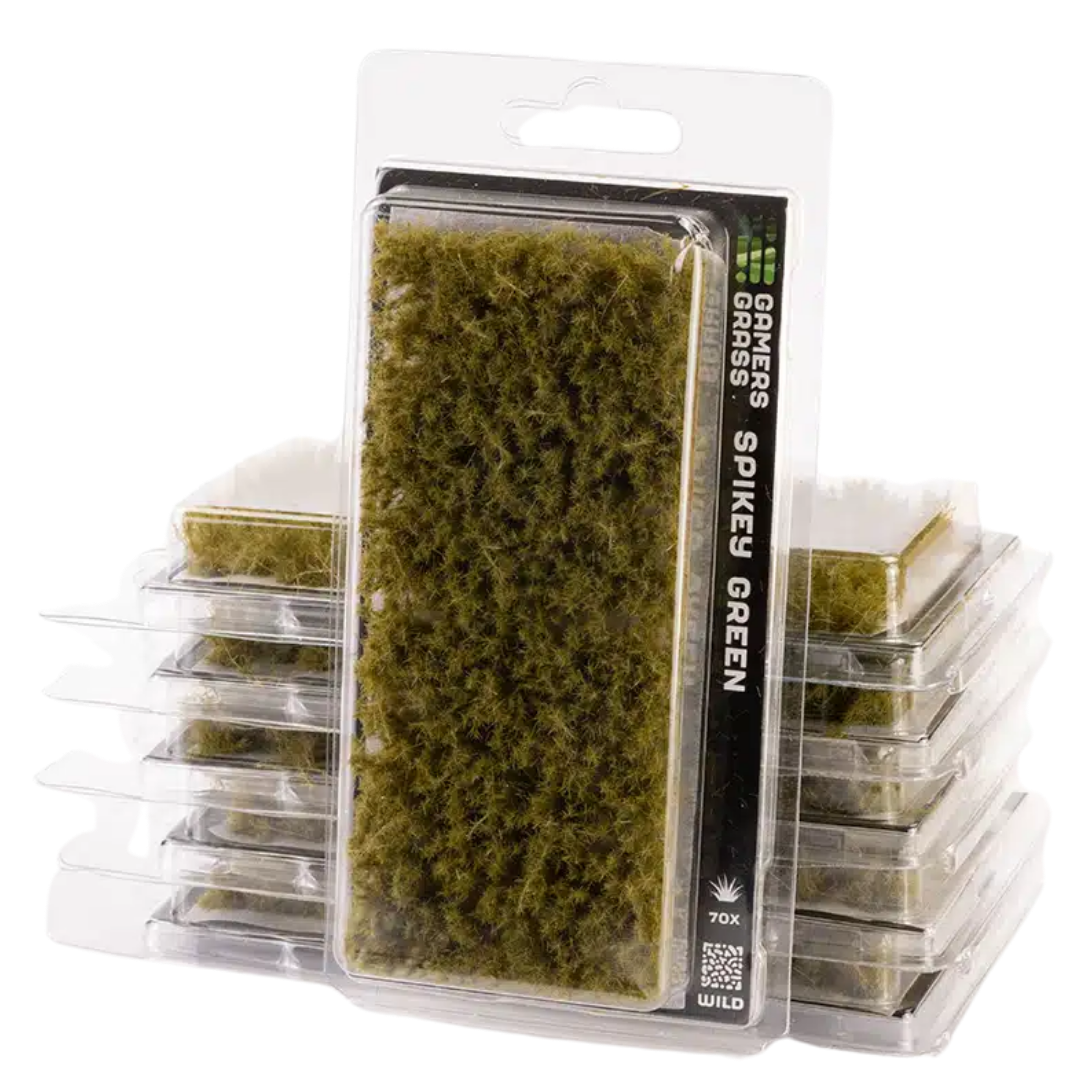 Gamers Grass 12mm Spikey Green static grass tufts for miniature bases and tabletop terrain