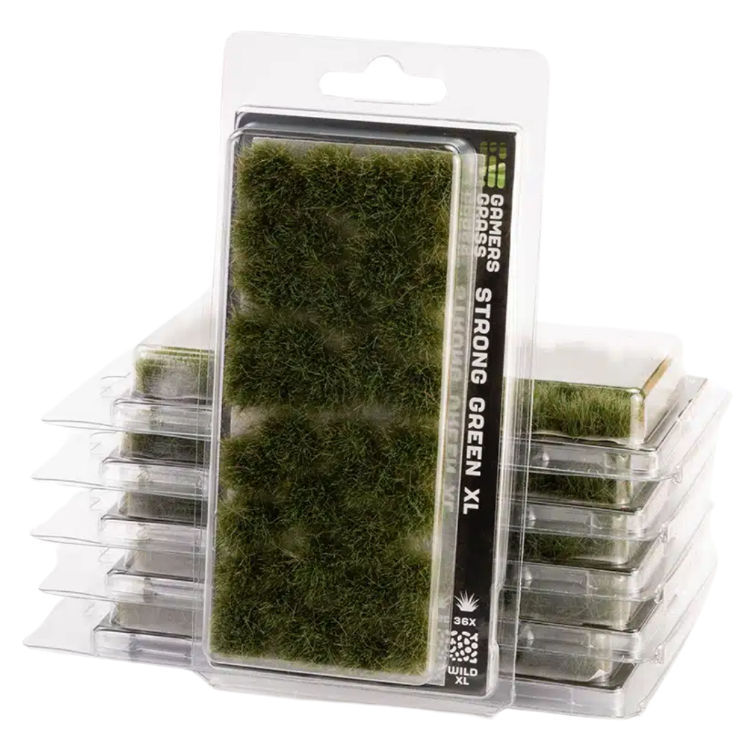 Gamers Grass 12mm Strong Green XL static grass tufts for miniature bases and tabletop terrain