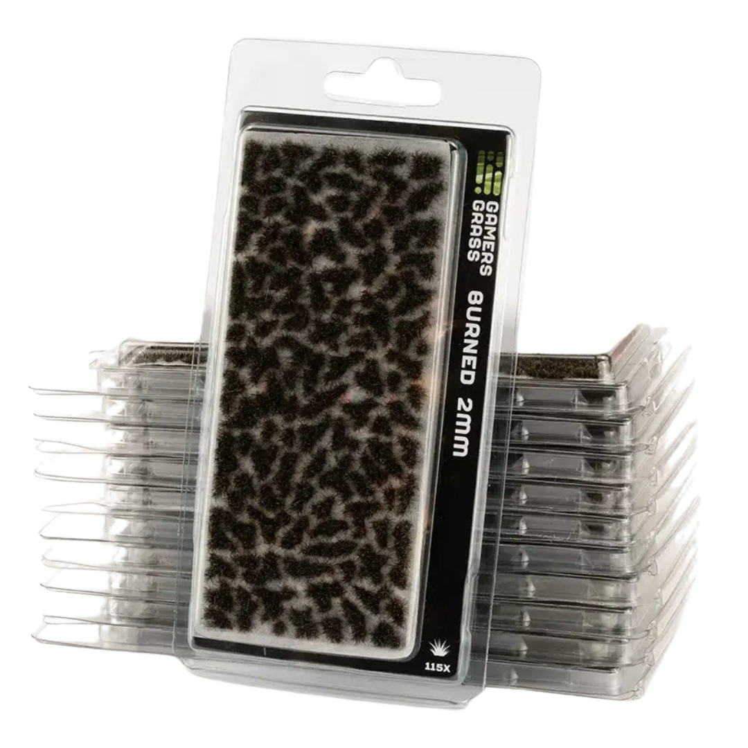 Gamers Grass 2mm Burned Tuft Wild for post-apocalyptic and battlefield miniature terrain