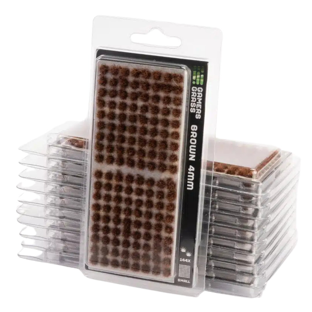 Gamers Grass 4mm Brown Small static grass tufts for miniature bases and tabletop terrain