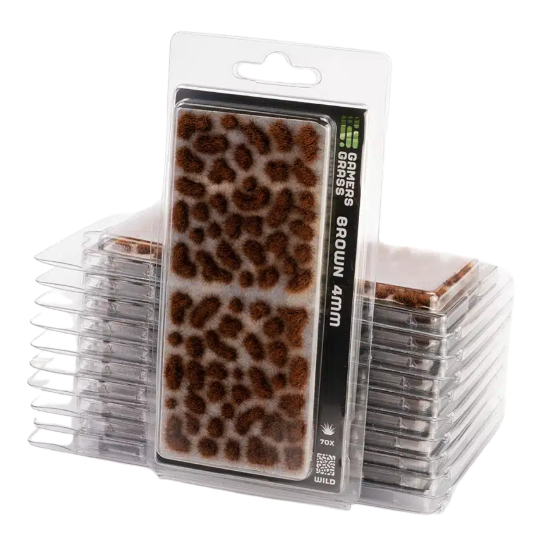Gamers Grass 4mm Brown Wild static grass tufts for miniature bases and tabletop terrain