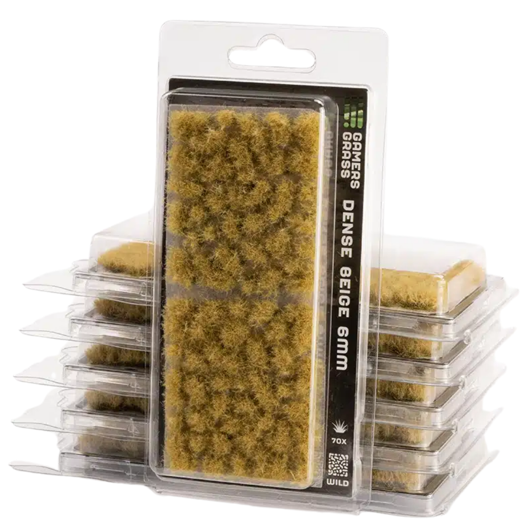 Gamers Grass 6mm Dense Beige static grass tufts for miniature bases and tabletop terrain