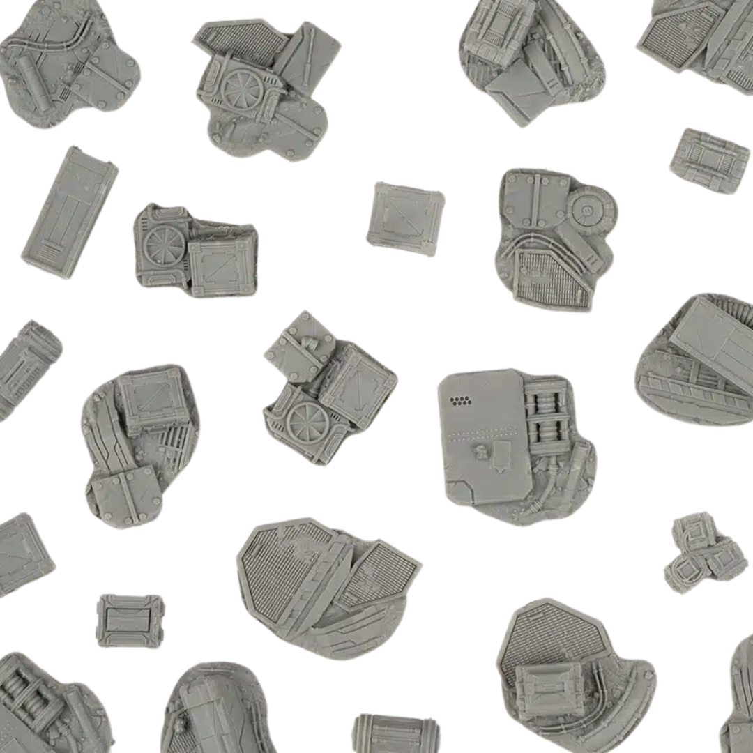 Gamers Grass Basing Bits Spaceship Corridor resin sci fi deck plating base detail for Warhammer 40k and Kill Team contents