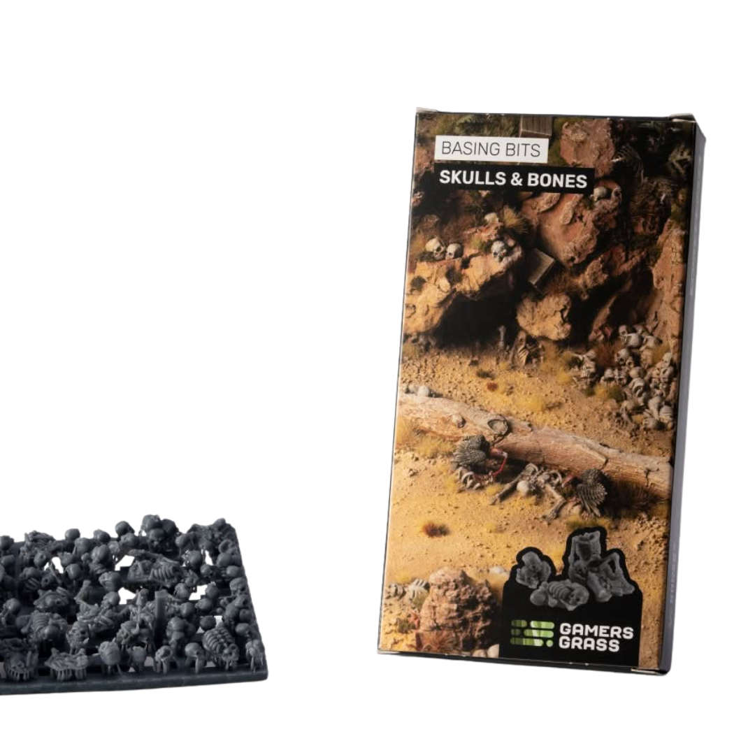 Gamers Grass Basing Bits Skulls and Bones scenic pieces for miniature bases and tabletop terrain projects