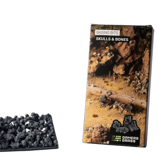Gamers Grass Basing Bits Skulls and Bones scenic pieces for miniature bases and tabletop terrain projects