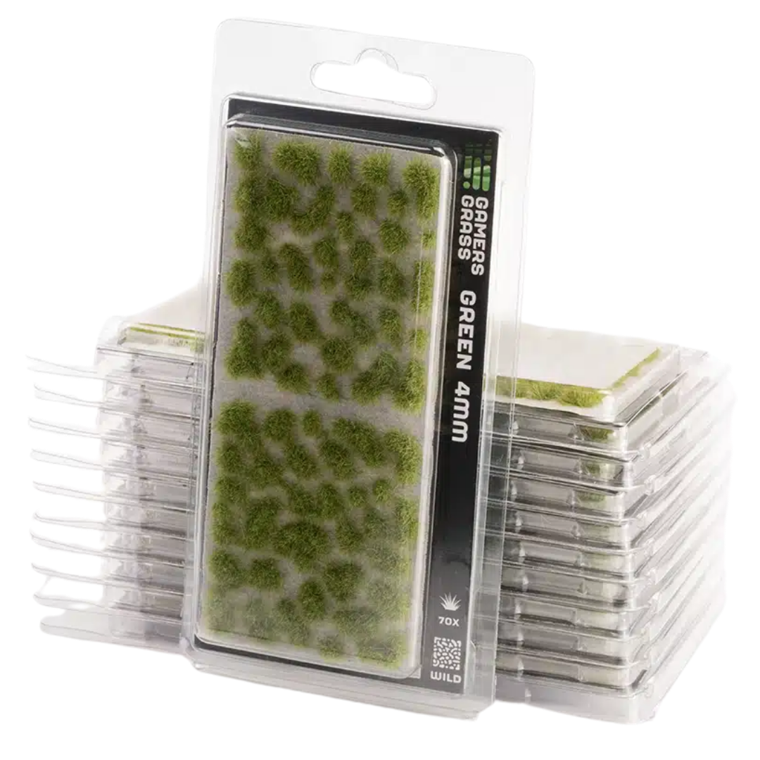 Gamers Grass green 4mm small tufts for miniature basing terrain and Warhammer model scenery vegetation