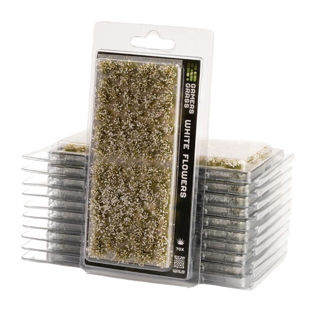Gamers Grass White Wild Flowers for miniature bases and terrain