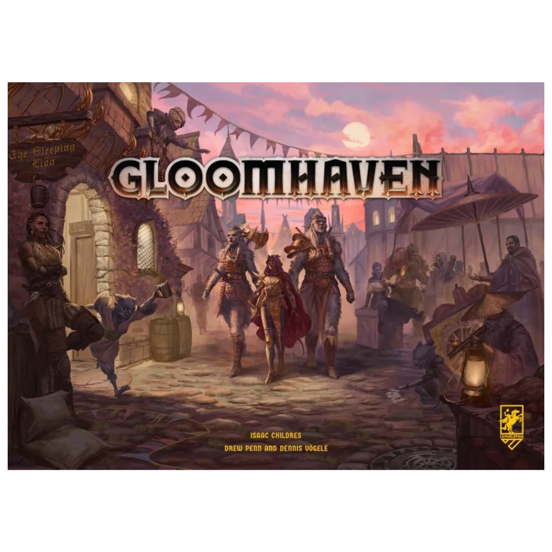 Gloomhaven Second Edition board game box featuring updated mechanics, redesigned artwork, and expanded narrative content for immersive campaign gameplay.