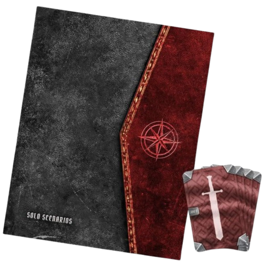 Gloomhaven Second Edition Solo Scenarios set with 17 new missions and class-specific rewards, perfect for solo strategic gameplay and exploration.