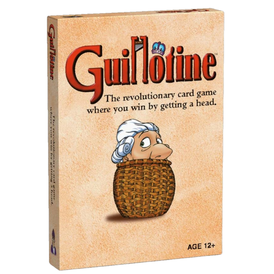 Guillotine card game by Avalon Hill, 2 to 5 players, box front artwork