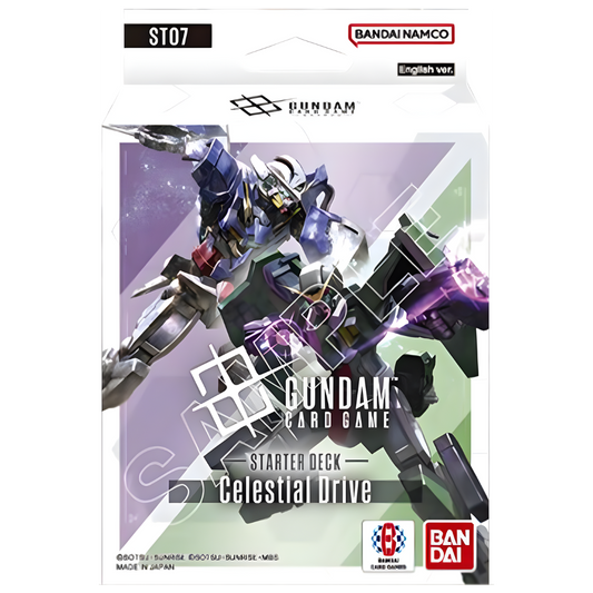 Gundam Card Game ST-07 Celestial Drive Starter Deck featuring Gundam Exia and Celestial Being units