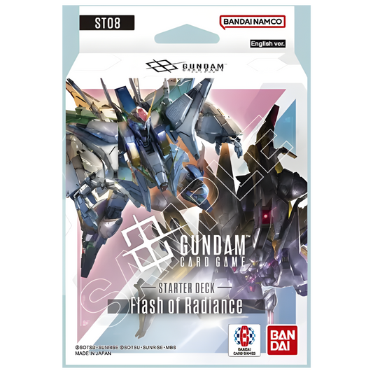 Gundam CG ST-08 Flash of Radiance Starter Deck featuring Mobile Suits from Hathaway’s Flash