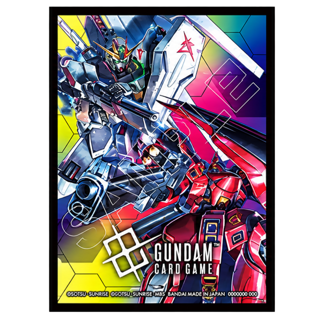 Gundam Card Game Official Card Sleeves Set 2 featuring Nu Gundam & Sazabi design