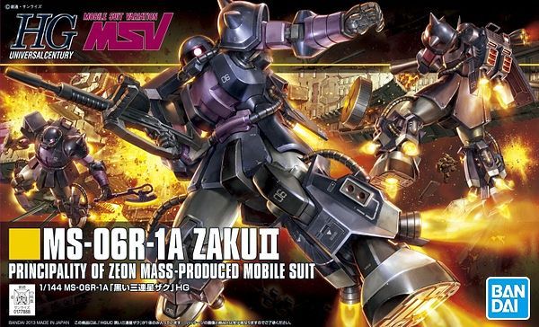 Bandai - HG - MS-06R-1A ZAKU II (Black Tri-Stars)