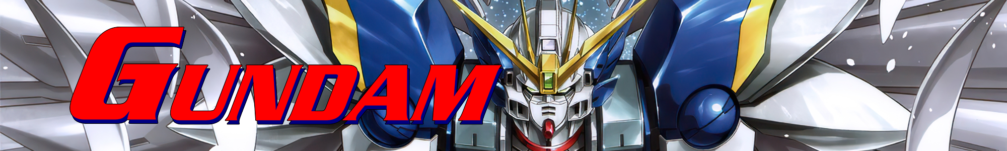 Gundam wing banner image, with text reading Gundam