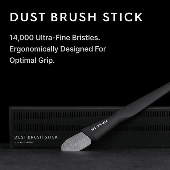Gunprimer Dust Brush Stick with ultra-soft bristles, ideal for cleaning model kits, Gunpla, and collectibles without scratching.
