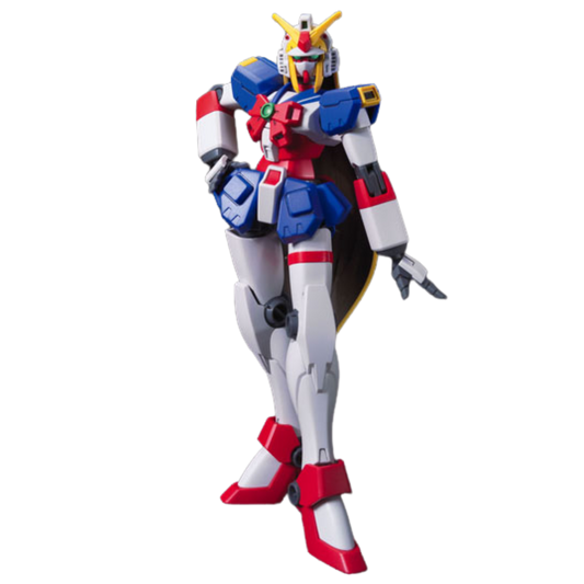 HGFC Nobell Gundam 1/144 model kit built, featuring PET ribbon parts