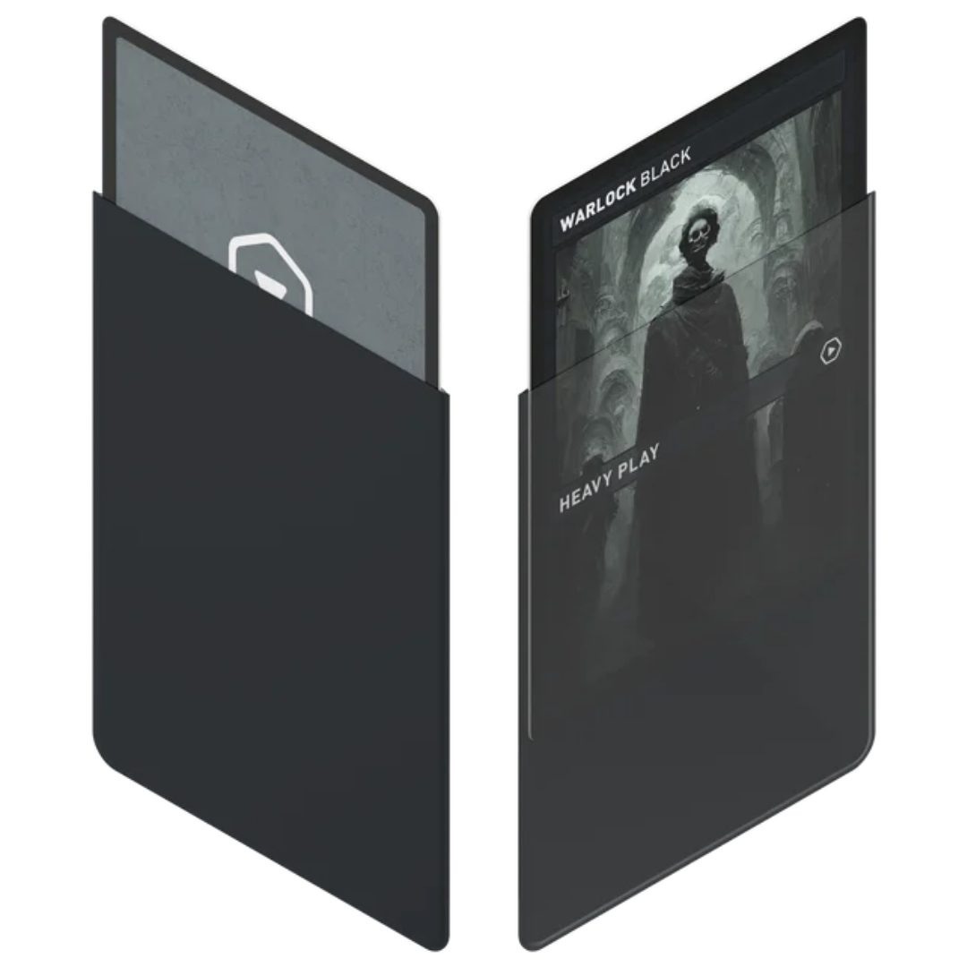 Heavy Play Warlock Black card sleeves 100 count standard size trading card sleeves