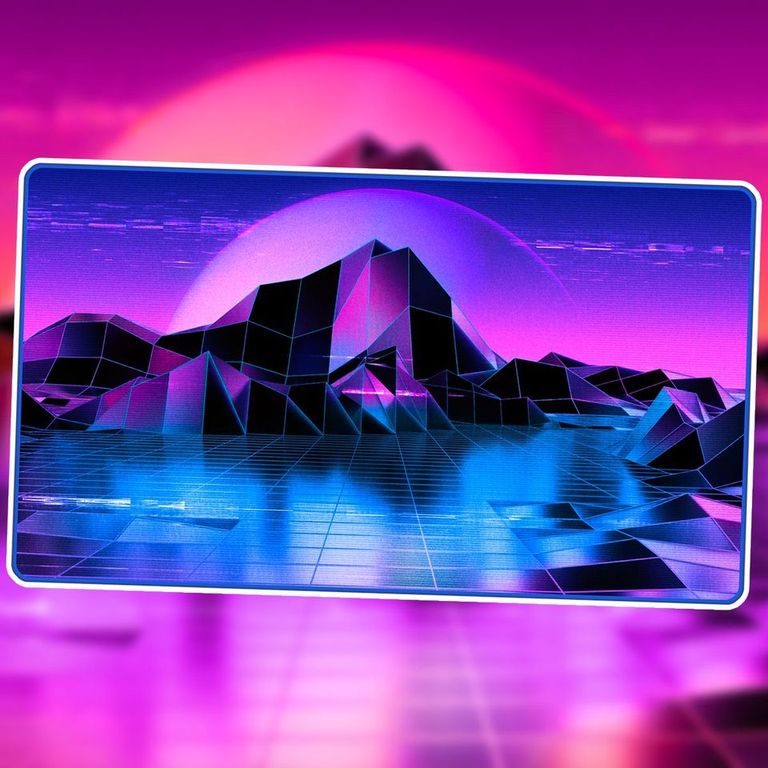 Infinite Black 1UP Premium Playmat - Island featuring a high-quality, non-slip surface with a breathtaking island-themed design for tabletop gaming.