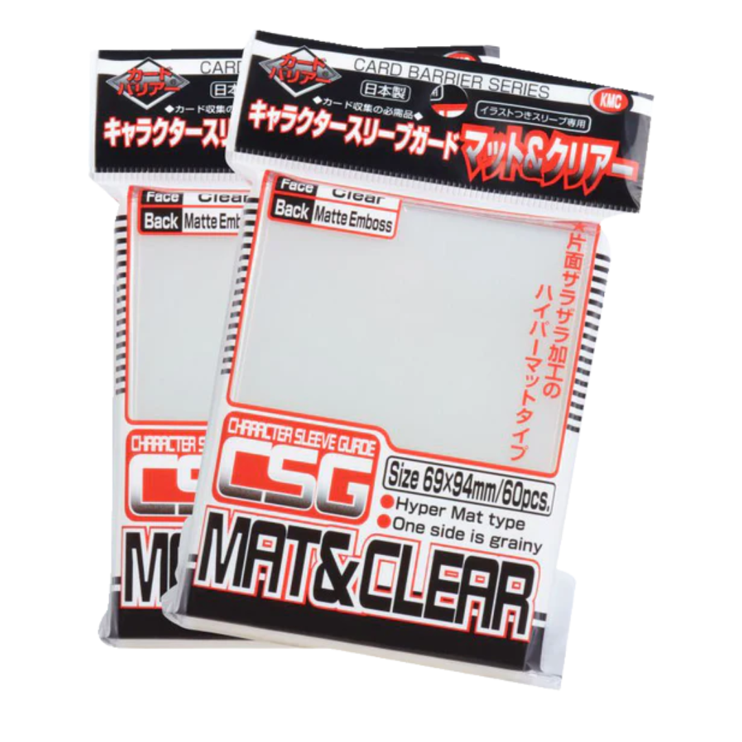 KMC Character Guard Clear Matte over sleeves 60 count pack for standard-size trading cards