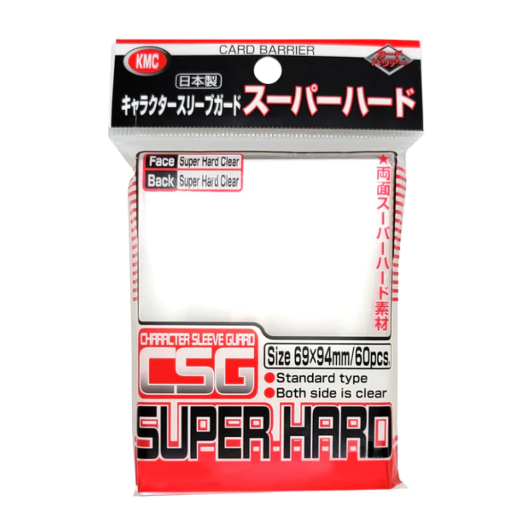 KMC Character Guard Super Hard Clear over sleeves 60 count pack for standard-size trading cards