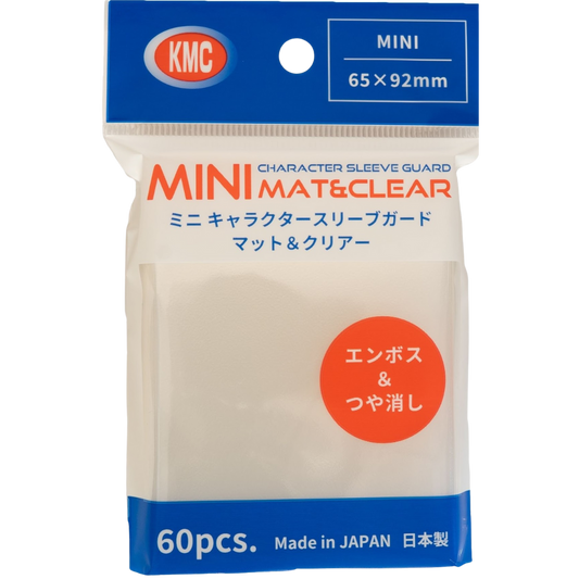 KMC Mini Mat & Clear Character Guard oversleeves for Japanese-size TCG cards and character sleeves