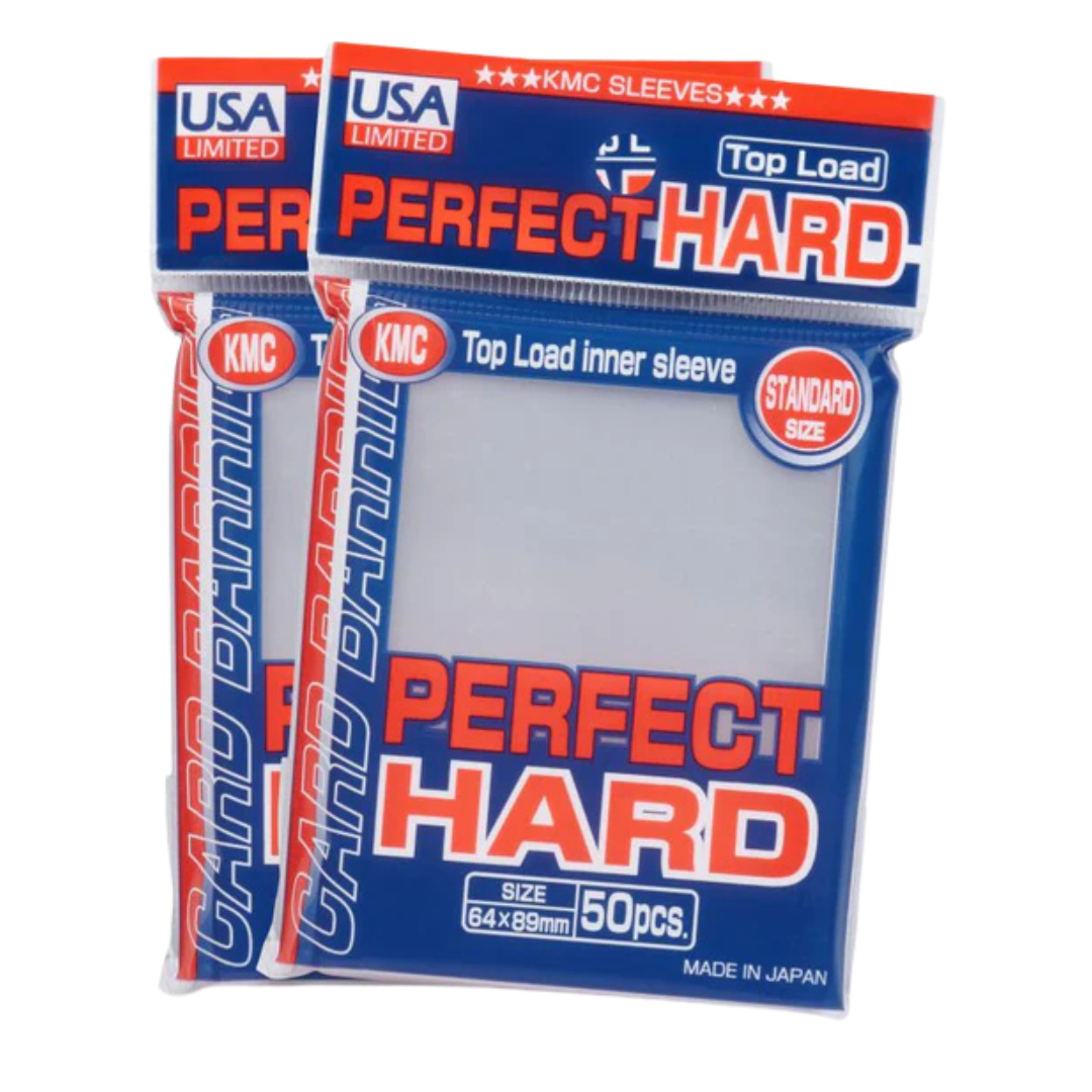 KMC USA Version Top Load Perfect Size Hard Clear inner sleeves 50 count pack for standard-size trading cards