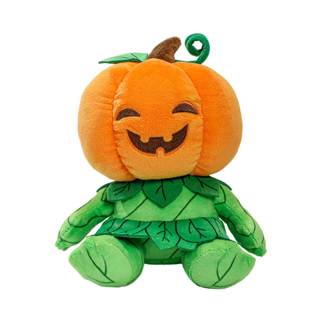 Kidrobot DND Gourd Leshy Phunny Plush featuring an 8-inch pumpkin-inspired design, perfect for TTRPG fans and fantasy collectors.