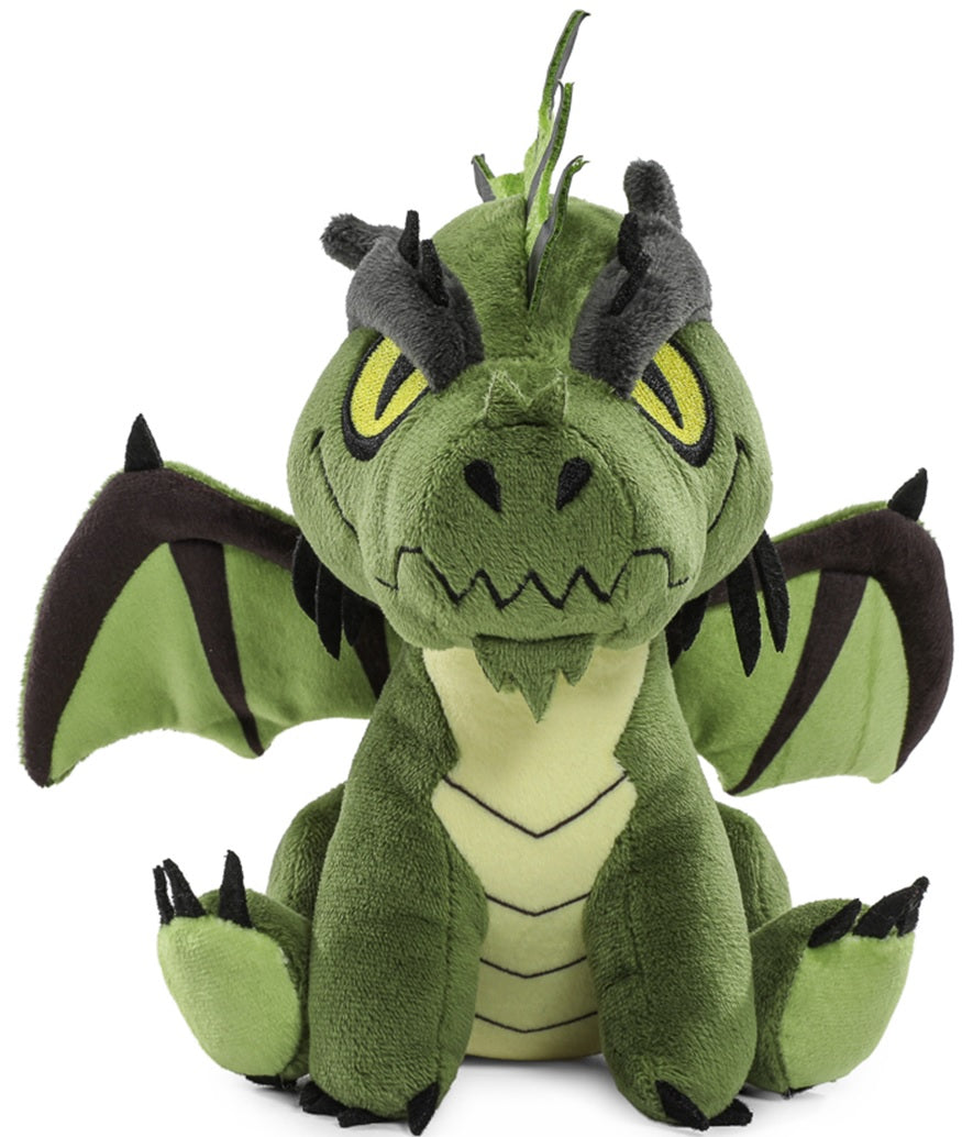Kidrobot Dungeons & Dragons Green Dragon Phunny Plush with wings, horns, and detailed design for fantasy collectors and fans