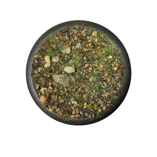Krautcover Scenics Copious Earth basecover mix with earthy tones, stones, and grass for realistic miniature basing