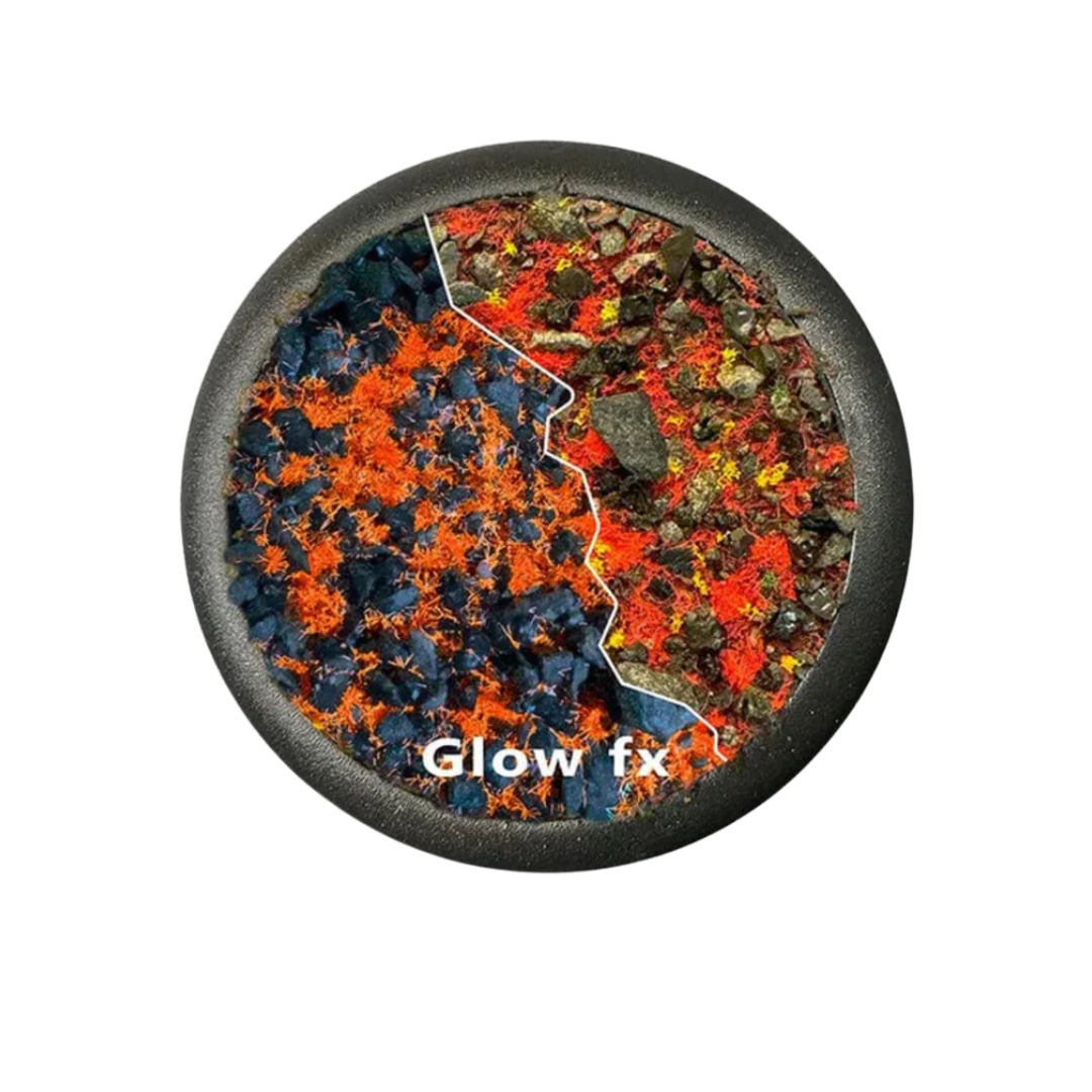 Krautcover Forges of Doom glowing lava basecover with UV reactive fiery basing mix