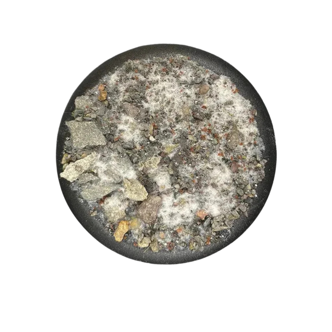 Krautcover Scenics Snowy Highland Pass basing mix with snow and rocky texture