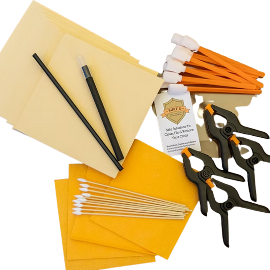 Kurt's Card Care Accessory Pack with card mats, plates, clips, detail swabs, foam applicators, shammies and Card Tool