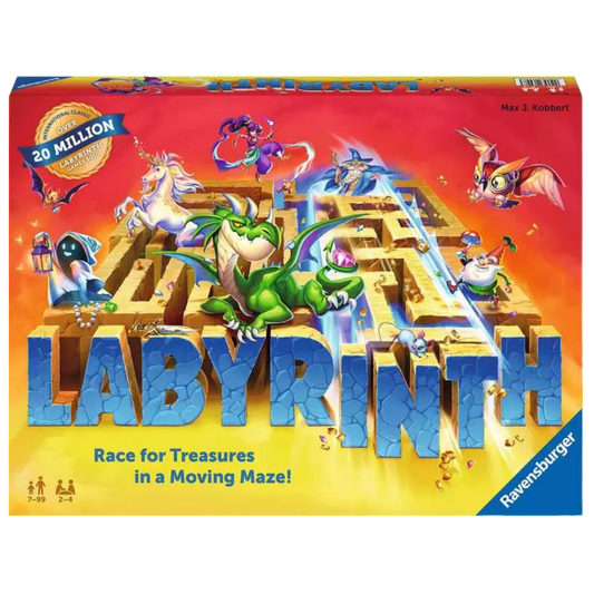 Ravensburger Labyrinth family strategy board game featuring the classic shifting maze.