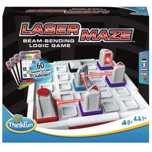 ThinkFun Laser Maze single-player logic game with 60 laser-reflecting challenges.