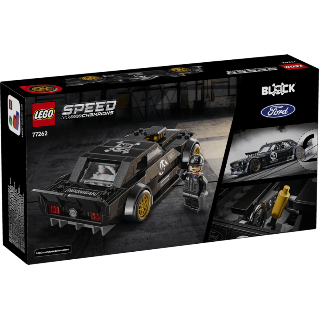 Back of the Lego Speed Champions Hoonicorn V1 77262 box showing rear car view and cockpit details