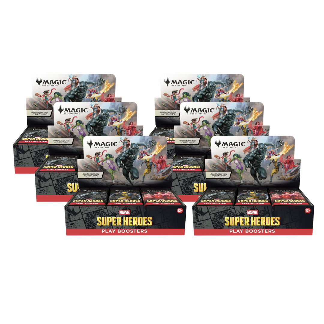 Magic The Gathering Marvel Super Heroes play booster full case with six display boxes