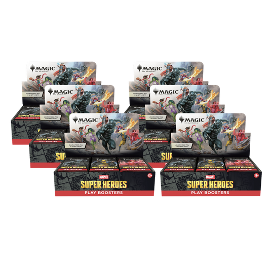 Magic The Gathering Marvel Super Heroes play booster full case with six display boxes