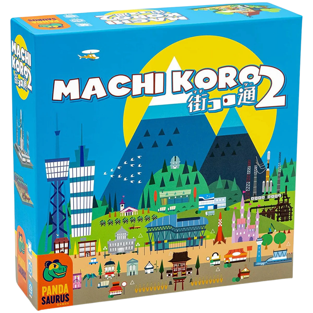 Machi Koro 2 board game featuring city-building mechanics, strategy, and new gameplay elements for fans of the popular series.
