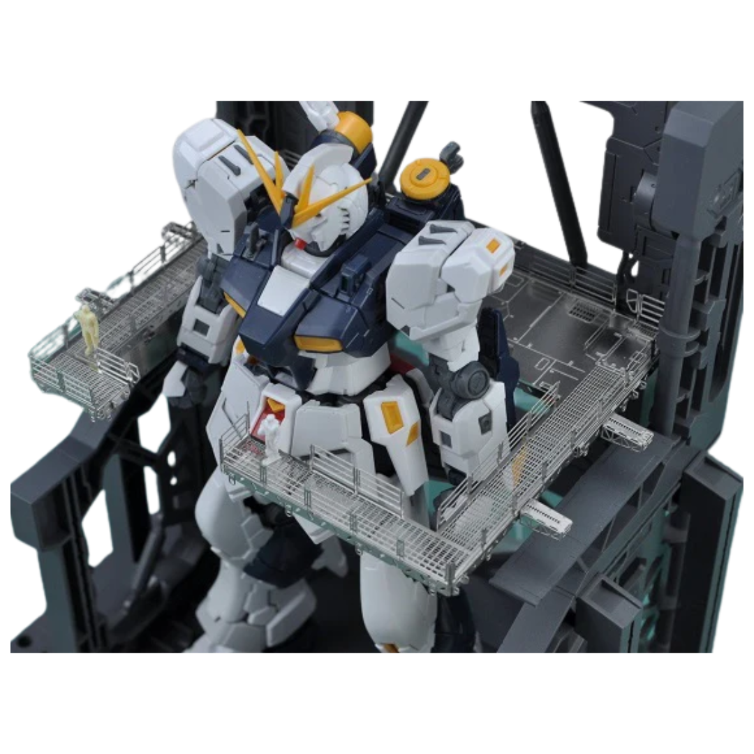S013 Gallery Bridge Etching Parts by Madworks, 1/144 scale metal upgrade for custom mechanical display bases and Gundam dioramas.








