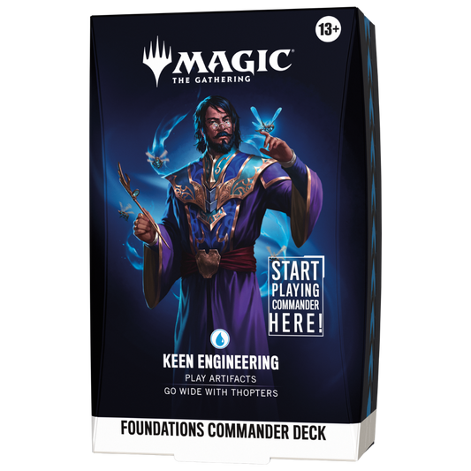 Magic The Gathering Foundations Commander Deck Keen Engineering artifact themed multiplayer deck