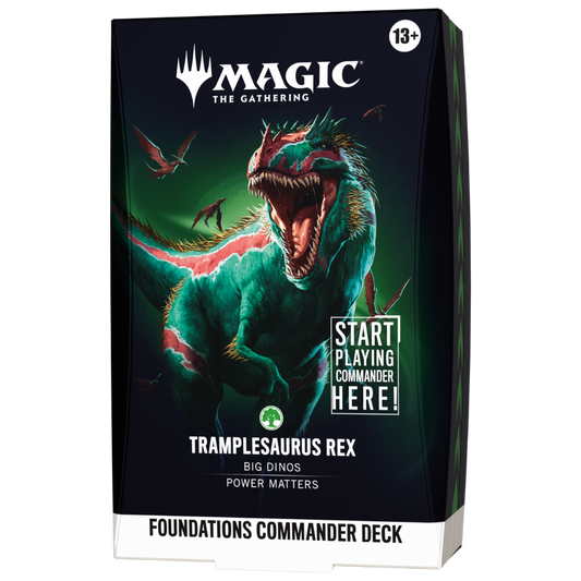 Magic The Gathering Foundations Commander Deck Tramplesaurus Rex creature based multiplayer deck