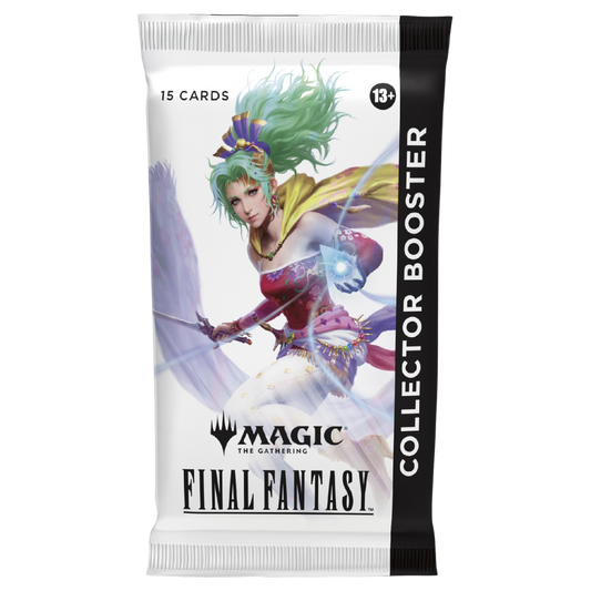 Magic: The Gathering Final Fantasy Collector Booster Pack, premium foil crossover pack with exclusive art and rare cards for Final Fantasy and MTG fans.